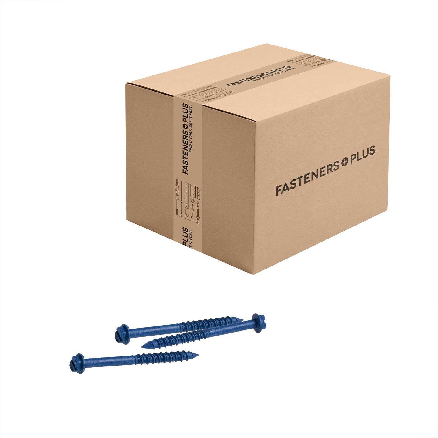 Tapcon 3/16" x 2-3/4" Blue Concrete Screw, Hex Head - Climaseal | Qty. 500 (Carton)