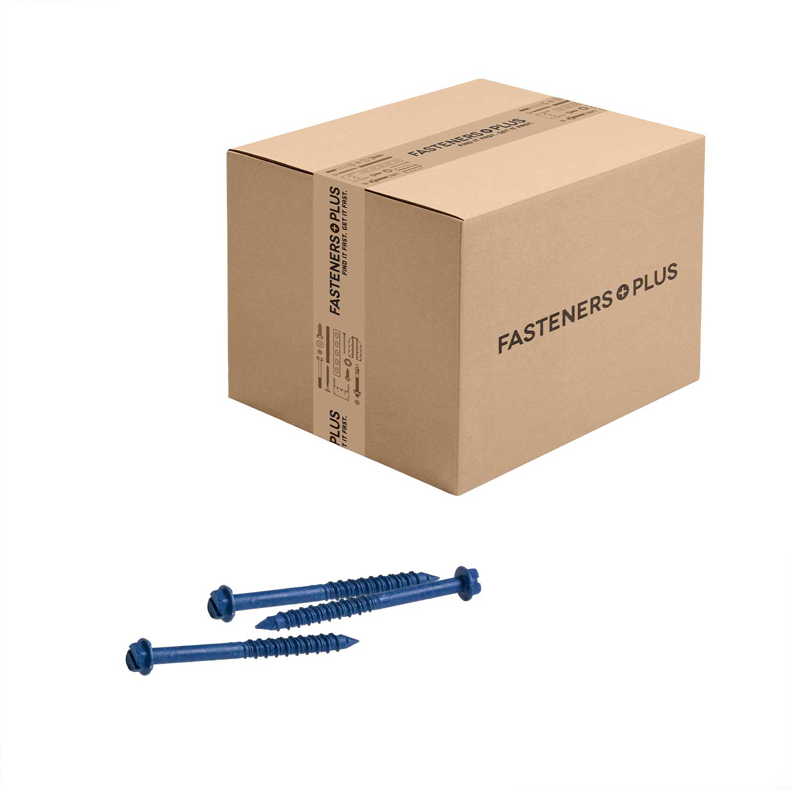 Tapcon 3/16" x 2-3/4" Blue Concrete Screw, Hex Head - Climaseal | Qty. 500 (Carton)