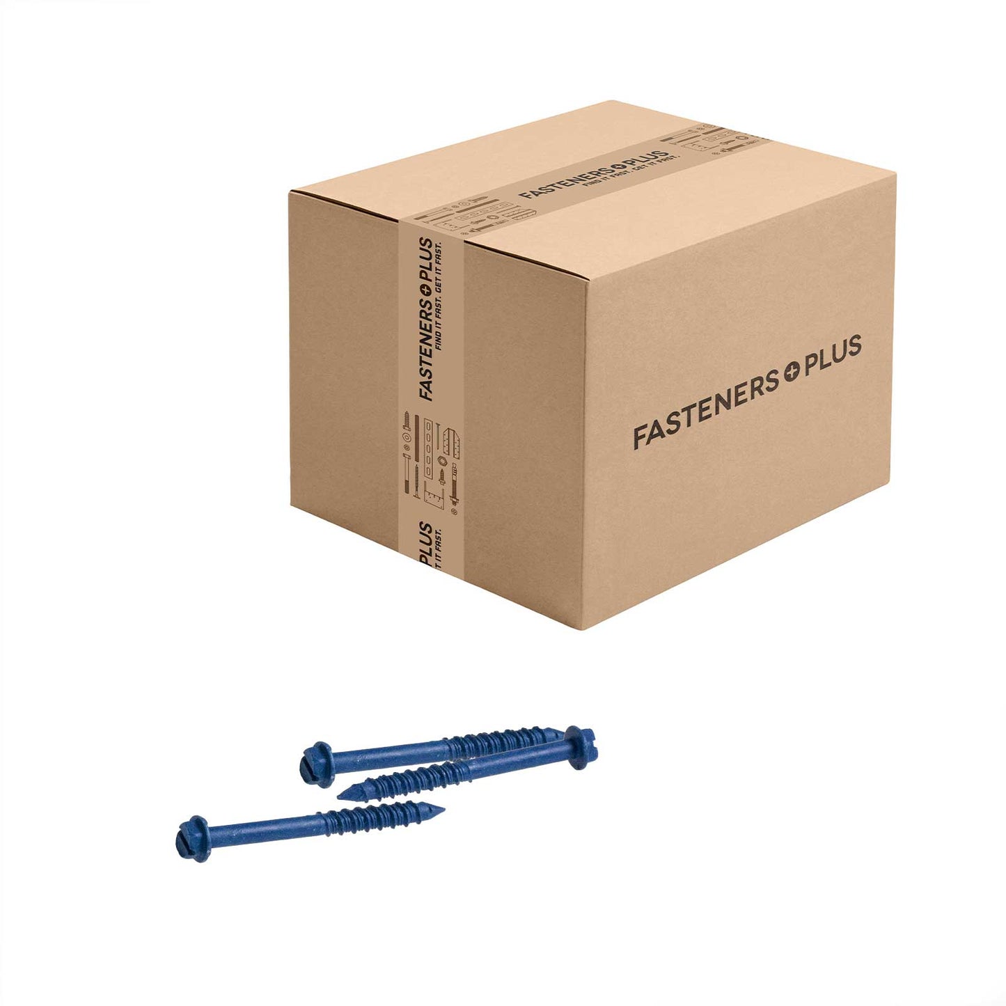 Tapcon 1/4" x 2-1/4" Blue Concrete Screw, Hex Head - Climaseal | Qty. 500 (Carton)