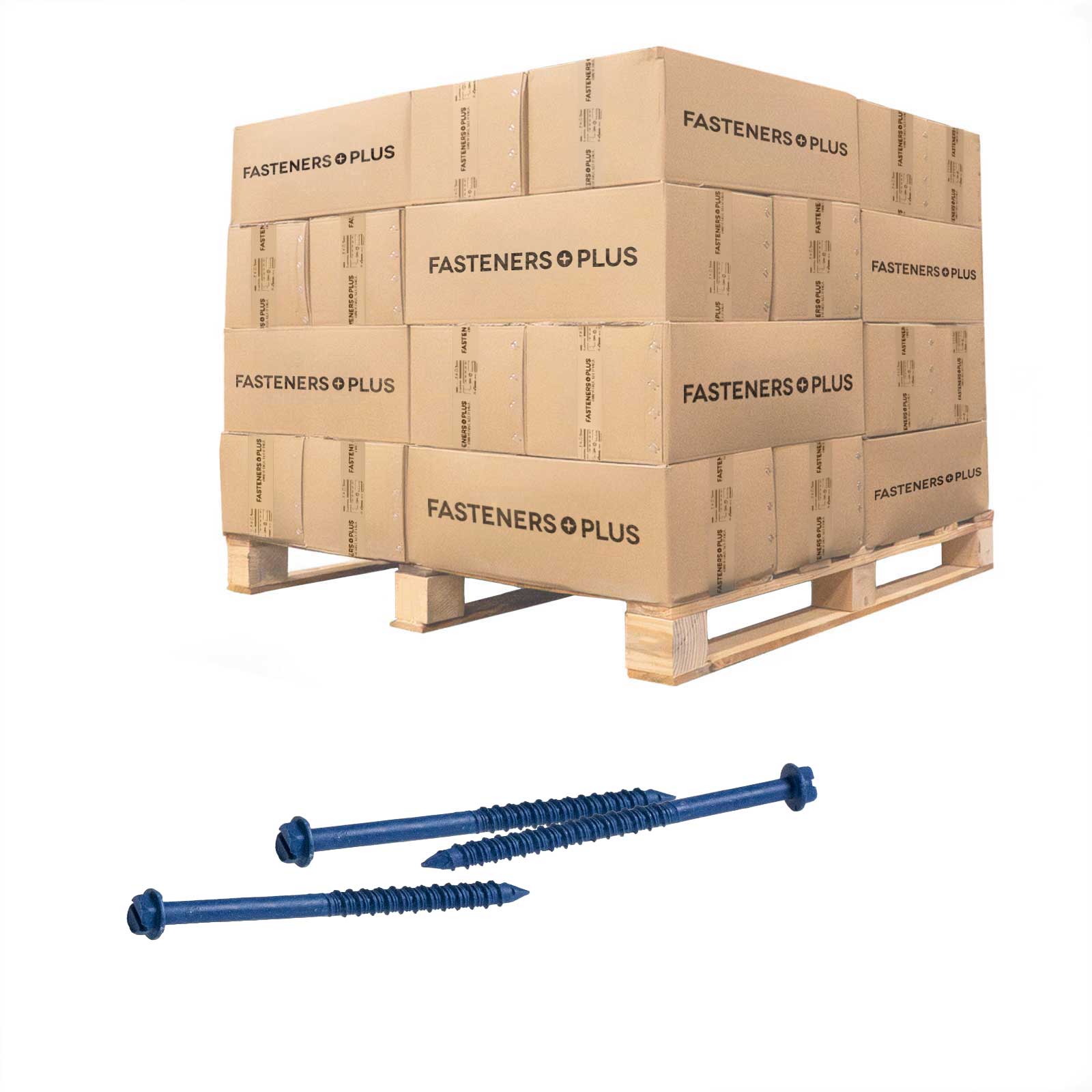 Tapcon 1/4" x 4" Blue Concrete Screw, Hex Head - Climaseal | Qty. 30,000 (Pallet)