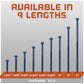 Available in 9 lengths