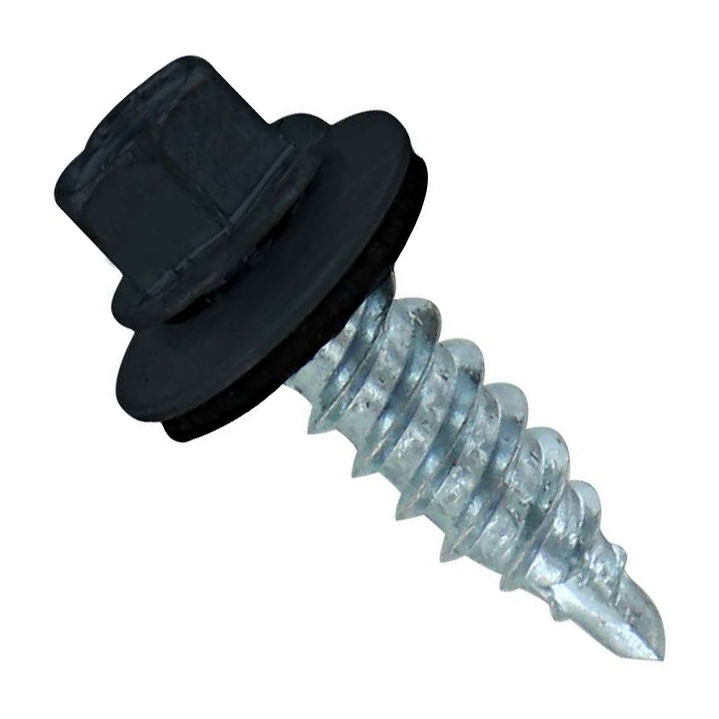 #12 X 34 inch Kwikseal Woodbinder Pole Barn Stitch Scew Black Pkg 250 image 1 of 2