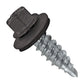 #12 x 34 inch Kwikseal Woodbinder Metal Roofing Stitch Screw Charcoal Gray Pkg 250 image 1 of 2