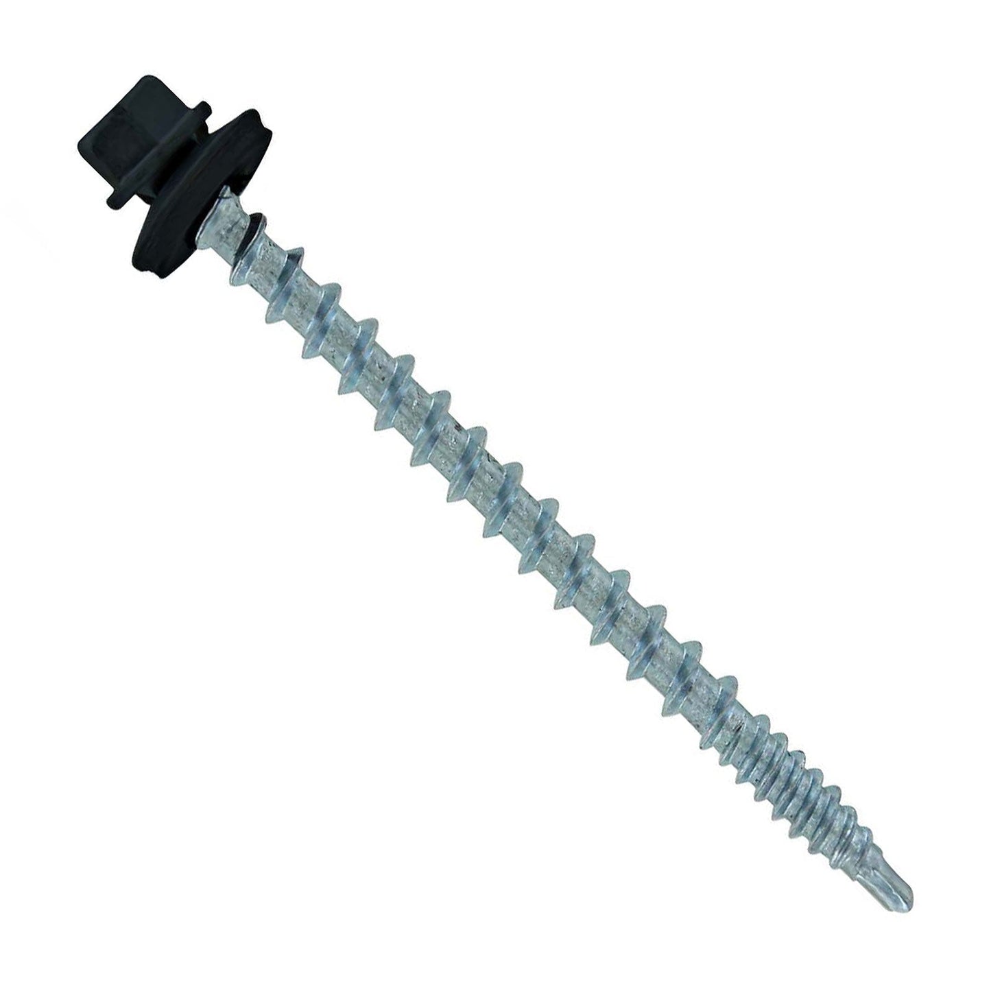 #10 X 212 inch Kwikseal Woodbinder Metal Roofing Screw Black Pkg 250