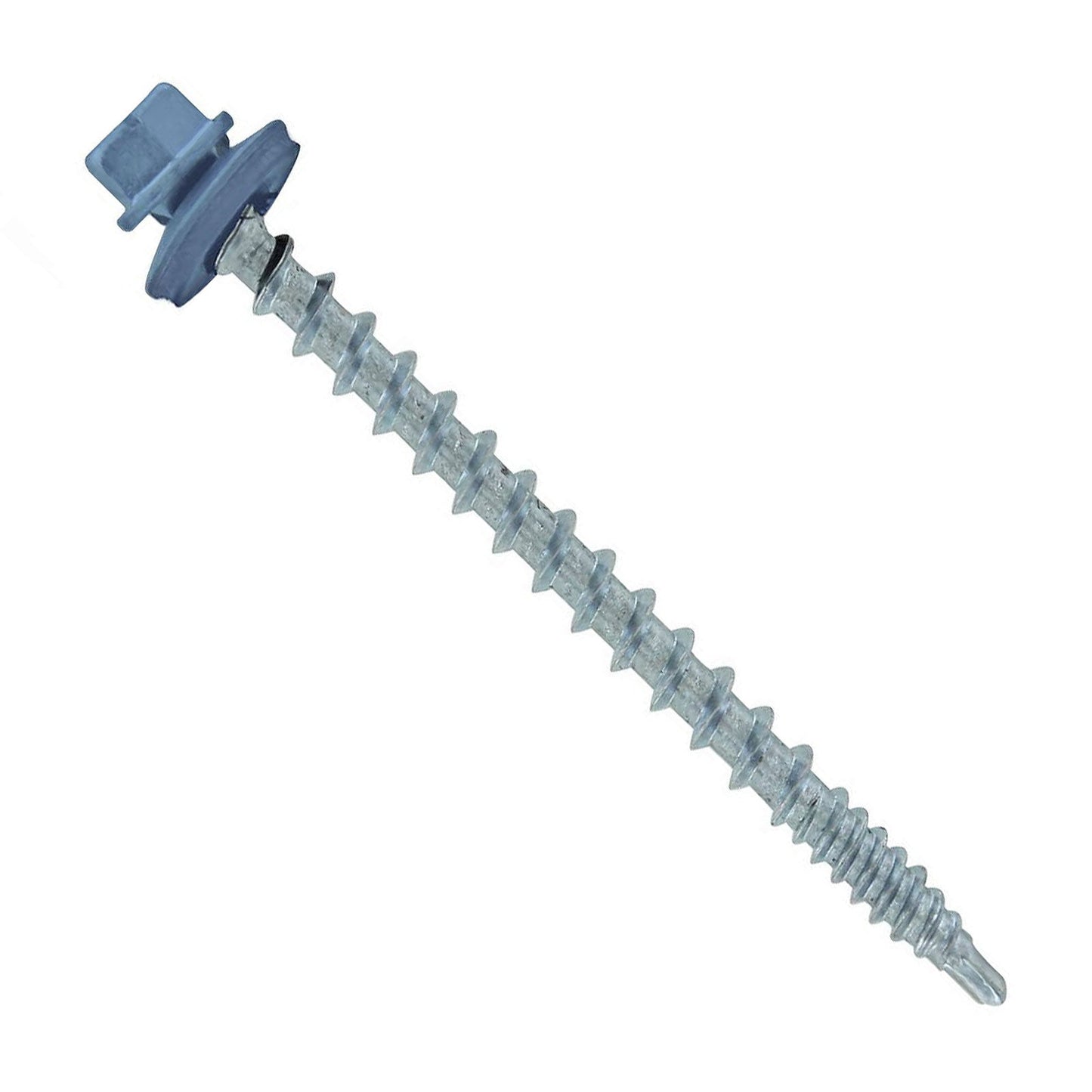 #10 X 212 inch Kwikseal Woodbinder Metal Roofing Screw Blue Pkg 250