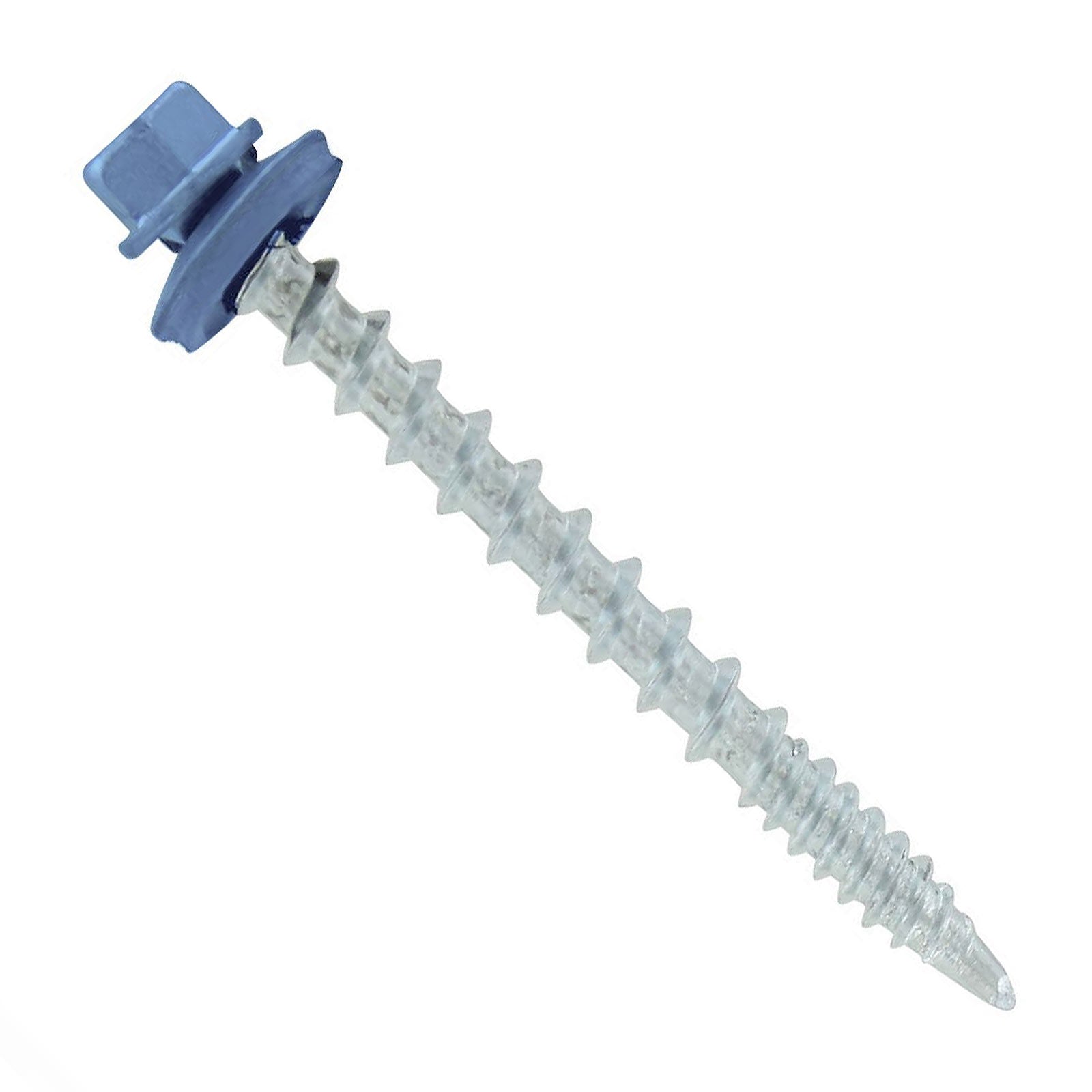 #10 X 2 inch Kwikseal Woodbinder Metal Roofing Screw Blue Pkg 250