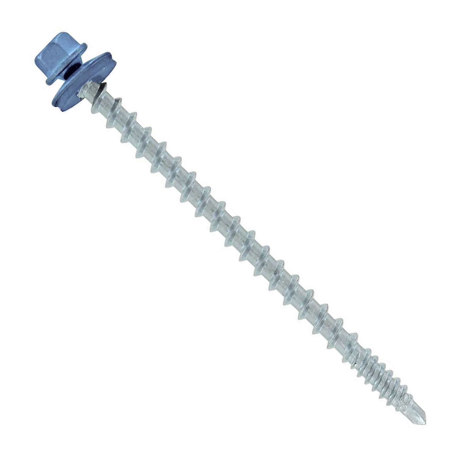 #10 X 3 inch Kwikseal Woodbinder Metal Roofing Screw Blue Pkg 250