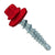 #10 X 1 inch Kwikseal Woodbinder Metal Roofing Screw Crimson Pkg 250