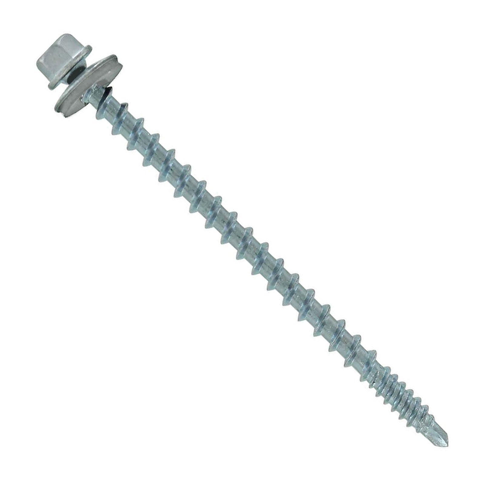 #10 X 3 inch Kwikseal Woodbinder Metal Roofing Screw Light Gray Pkg 250