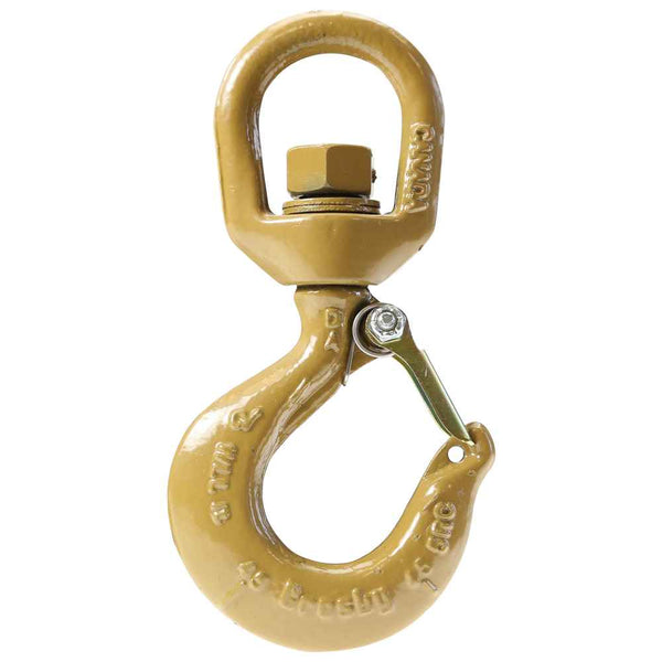 Crosby® L-322AN 3 Ton Alloy Swivel Eye Hook w/Latch