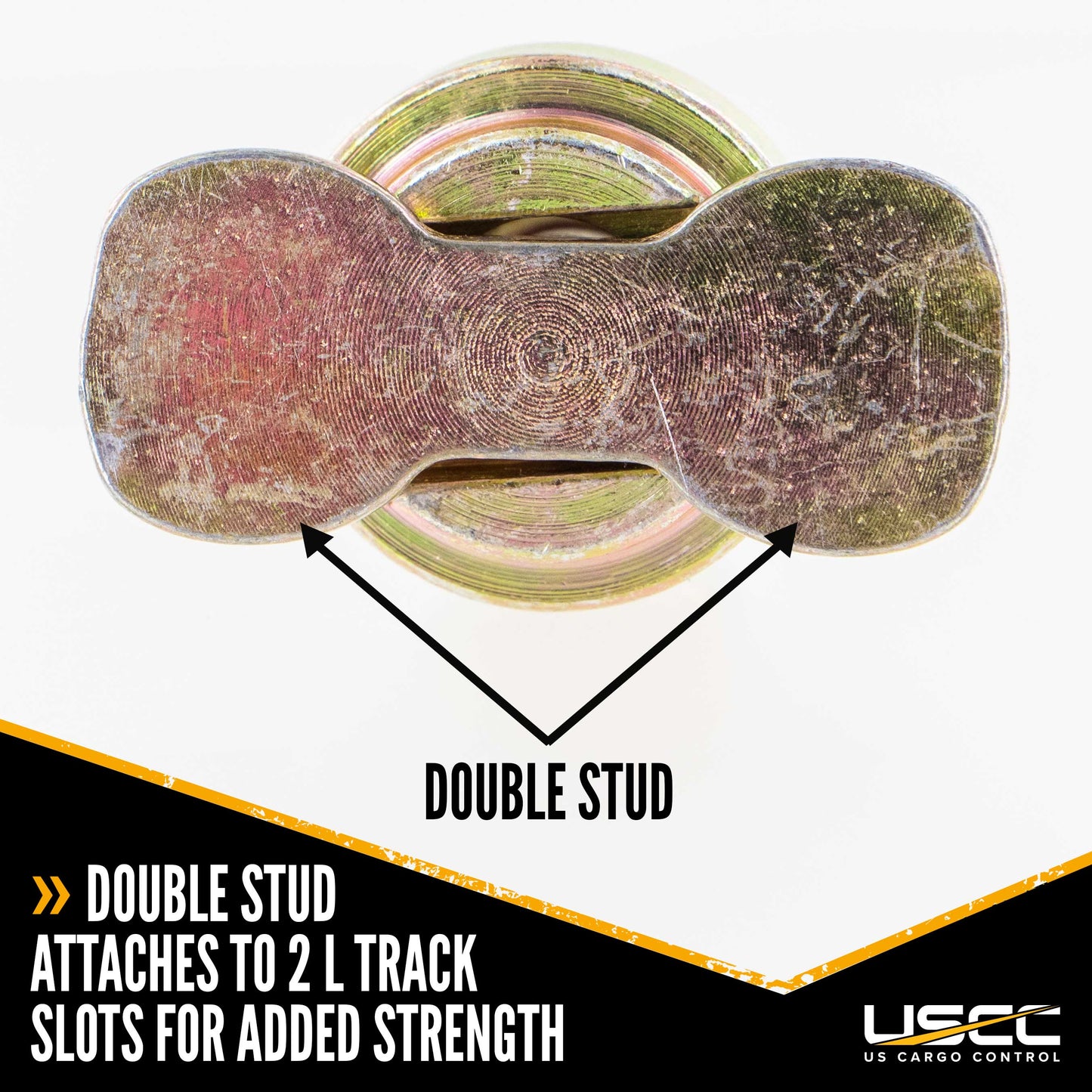 Double Stud L-Track Threaded Fitting | 5,500 lbs. BS