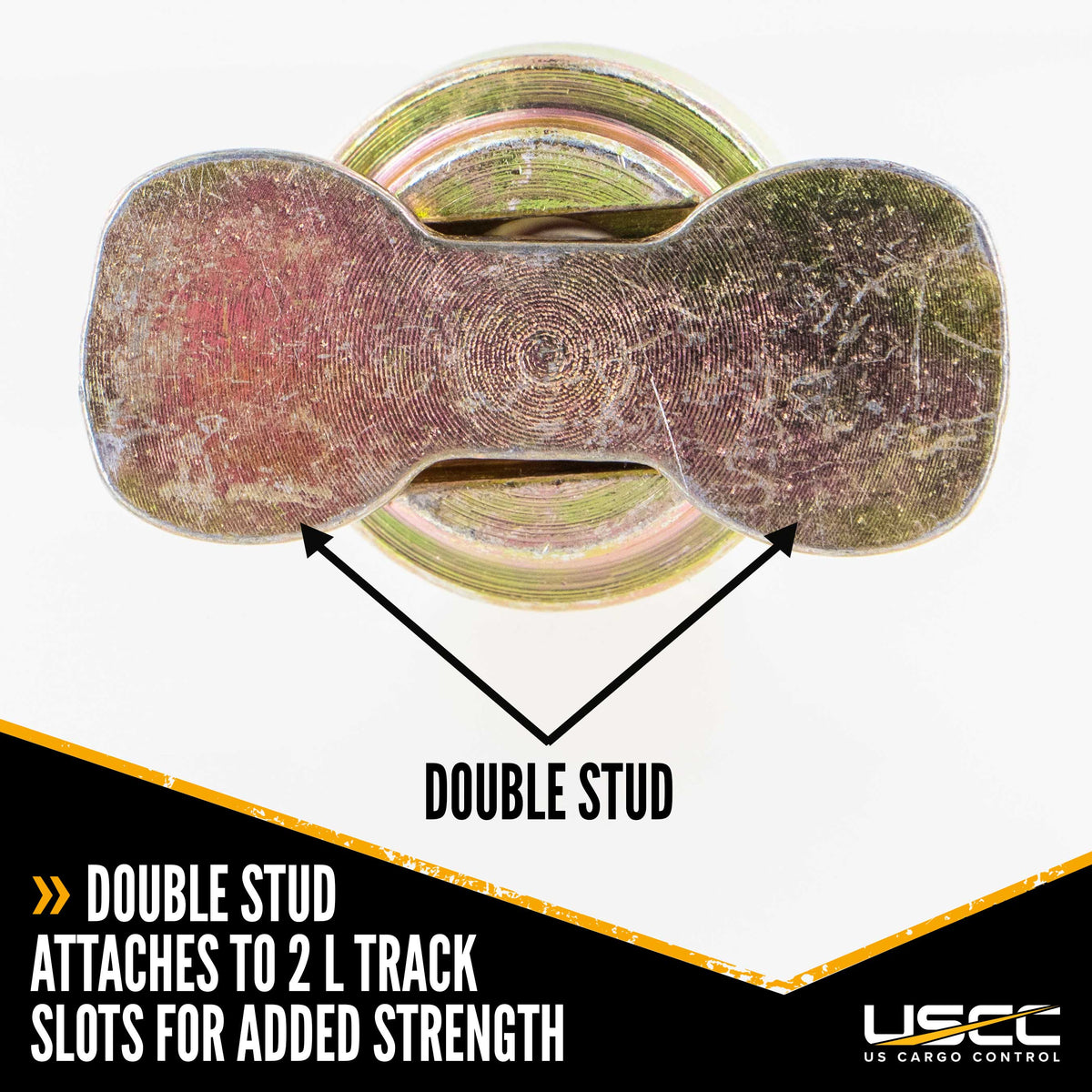 Double Stud L-Track Threaded Fitting | 5,500 lbs. BS | 4-Pack
