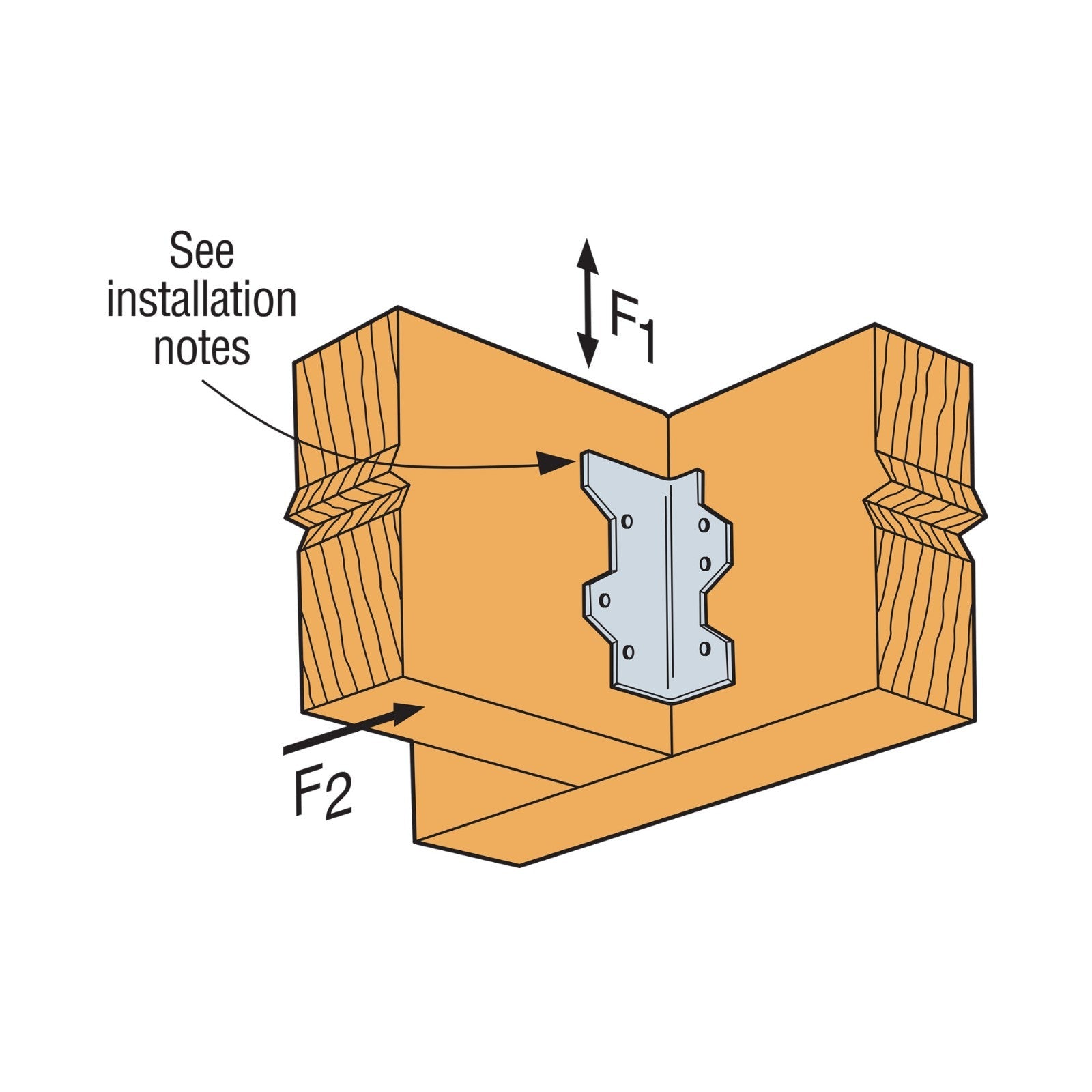 Simpson L Reinforcing Angle installation
