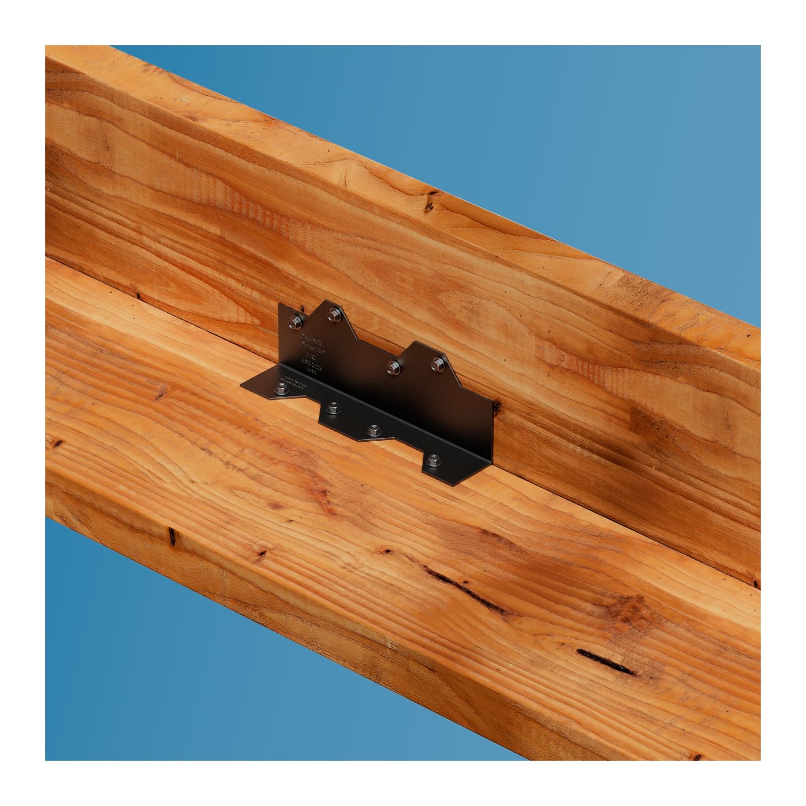 Simpson Strong-Tie L70PC 16 Gauge 7" Reinforcing L Angle - Black Powder Coat, ZMAX Installation