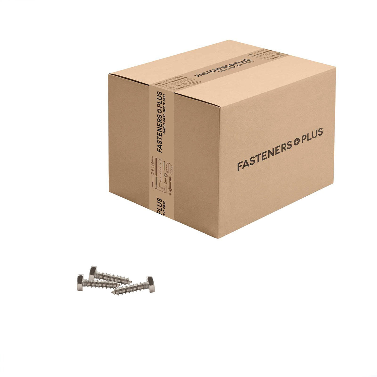 Conquest 1/4" x 1" Lag Bolt for Wood, Hex Head - 18-8 Stainless Steel, Qty. 1,500 - Carton