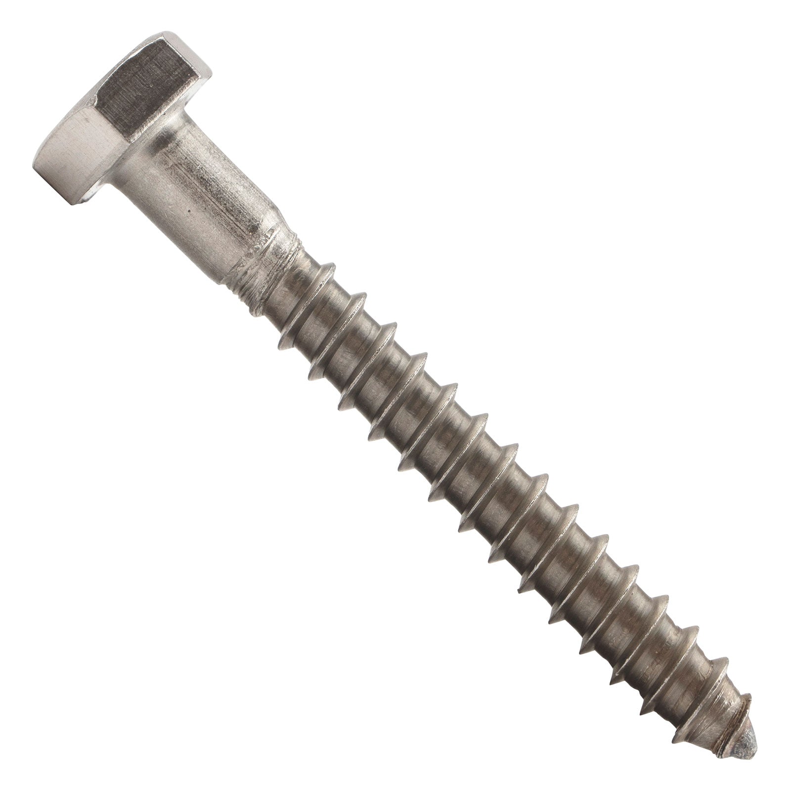 1/4"-10 x 2" Conquest Hex Head Lag Bolt for Wood - 304 Stainless Steel