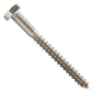 1/4"-10 x 2-1/2" Conquest Hex Head Lag Bolt for Wood - 304 Stainless Steel