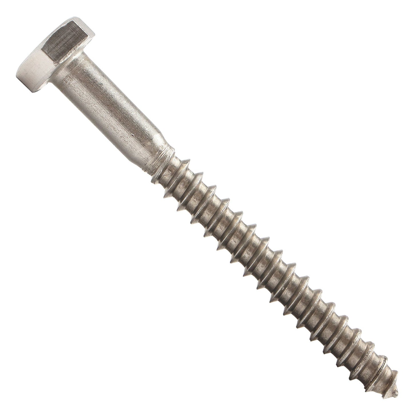 1/4"-10 x 2-1/2" Conquest Hex Head Lag Bolt for Wood - 304 Stainless Steel