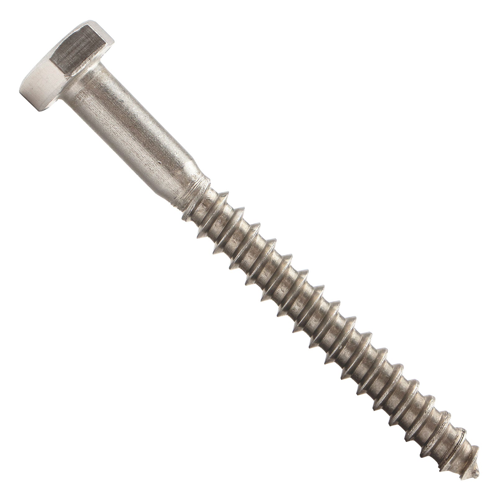 1/4"-10 x 2-1/2" Conquest Hex Head Lag Bolt for Wood - 304 Stainless Steel