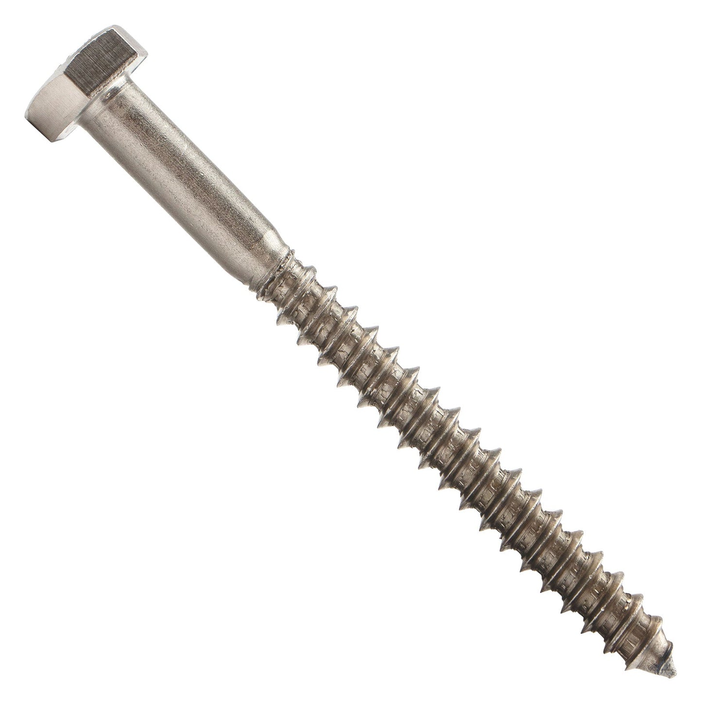 1/4"-10 x 2-3/4" Conquest Hex Head Lag Bolt for Wood - 304 Stainless Steel
