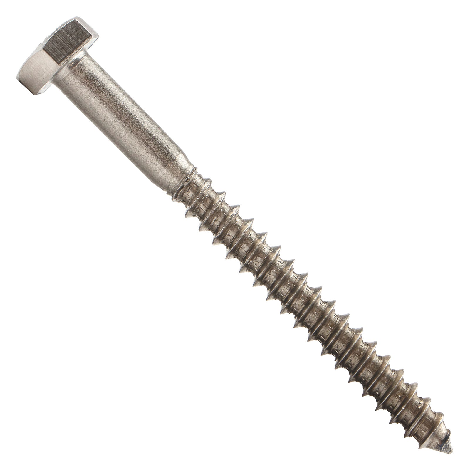 1/4"-10 x 2-3/4" Conquest Hex Head Lag Bolt for Wood - 304 Stainless Steel