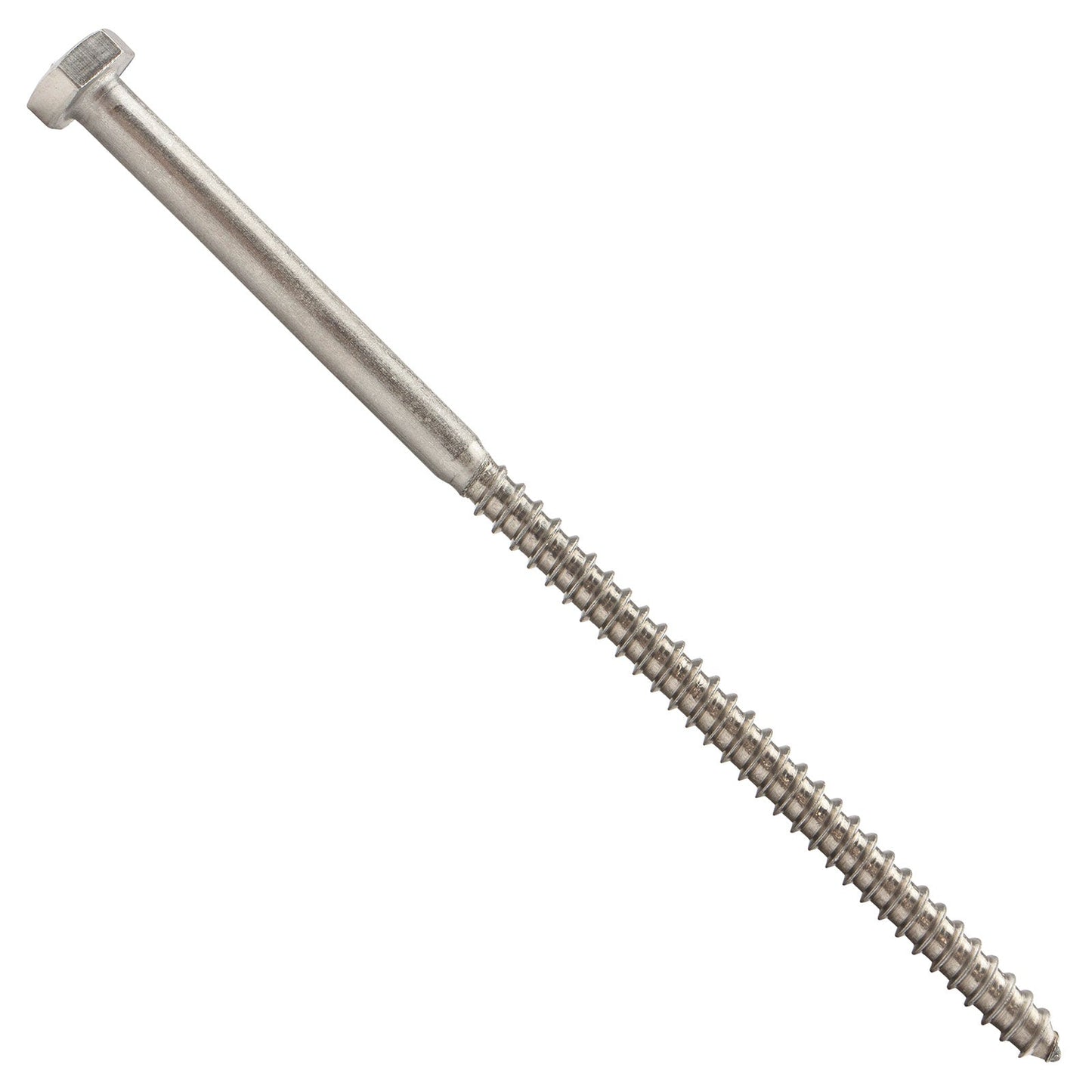1/4"-10 x 5-1/2" Conquest Hex Head Lag Bolt for Wood - 304 Stainless Steel