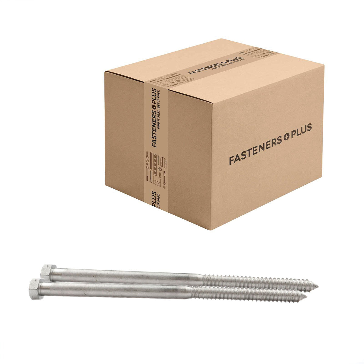 Conquest 3/4" x 14" Lag Bolt for Wood, Hex Head - 18-8 Stainless Steel, Qty. 15 - Carton