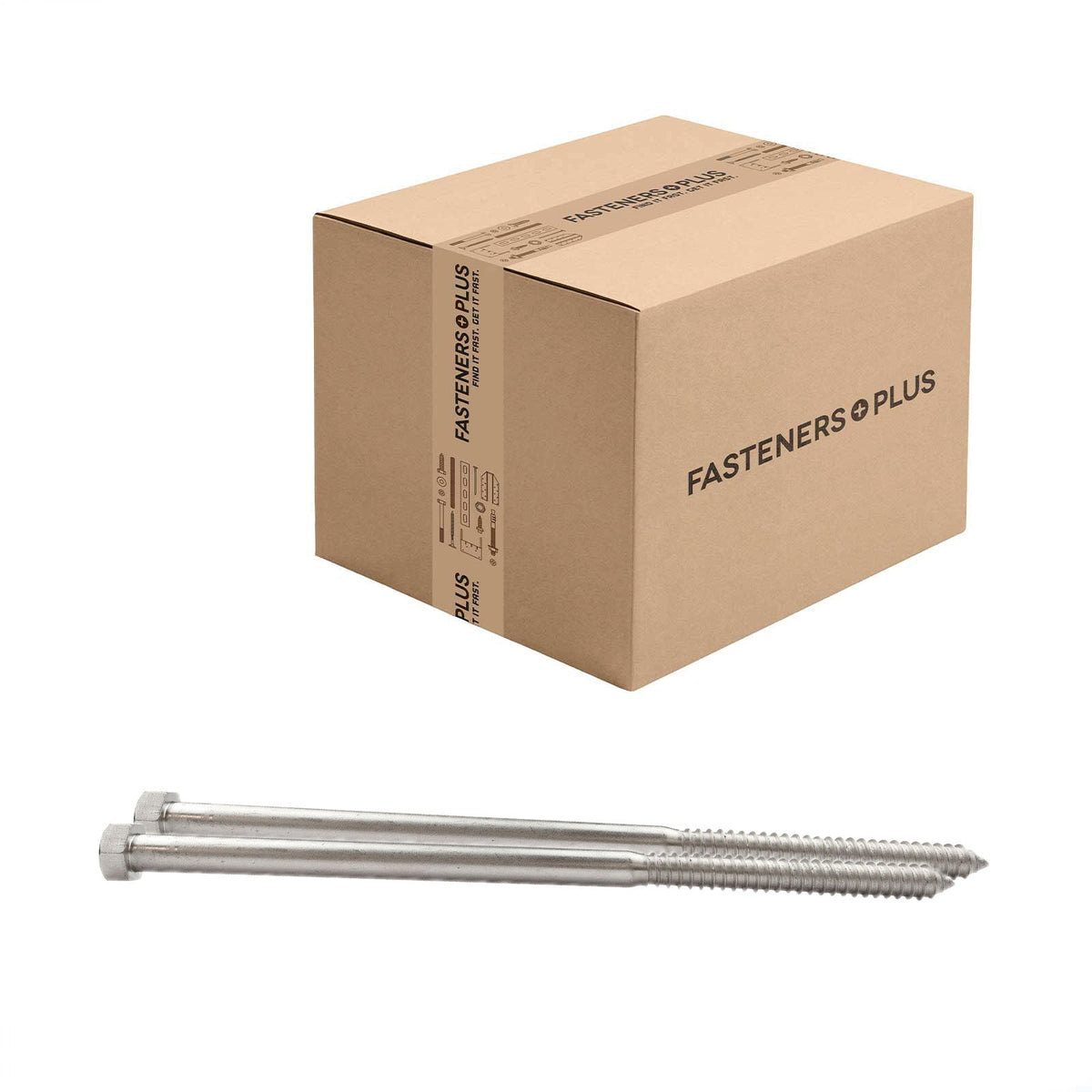 Conquest 3/4" x 16" Lag Bolt for Wood, Hex Head - 18-8 Stainless Steel, Qty. 15 - Carton
