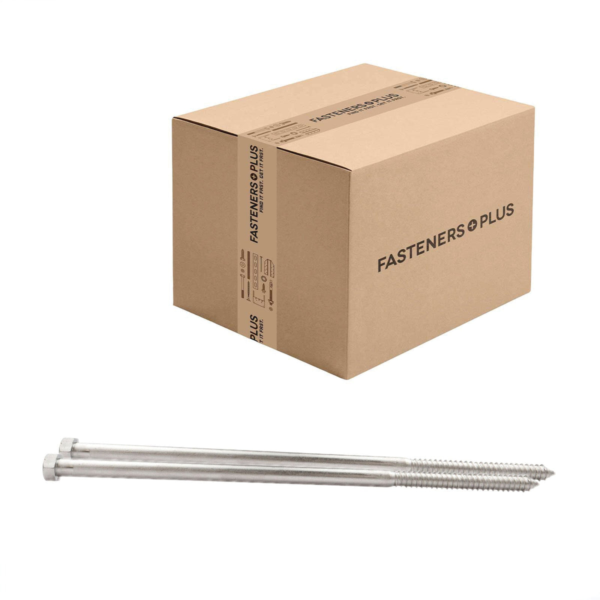 Conquest 3/4" x 20" Lag Bolt for Wood, Hex Head - 18-8 Stainless Steel, Qty. 10 - Carton