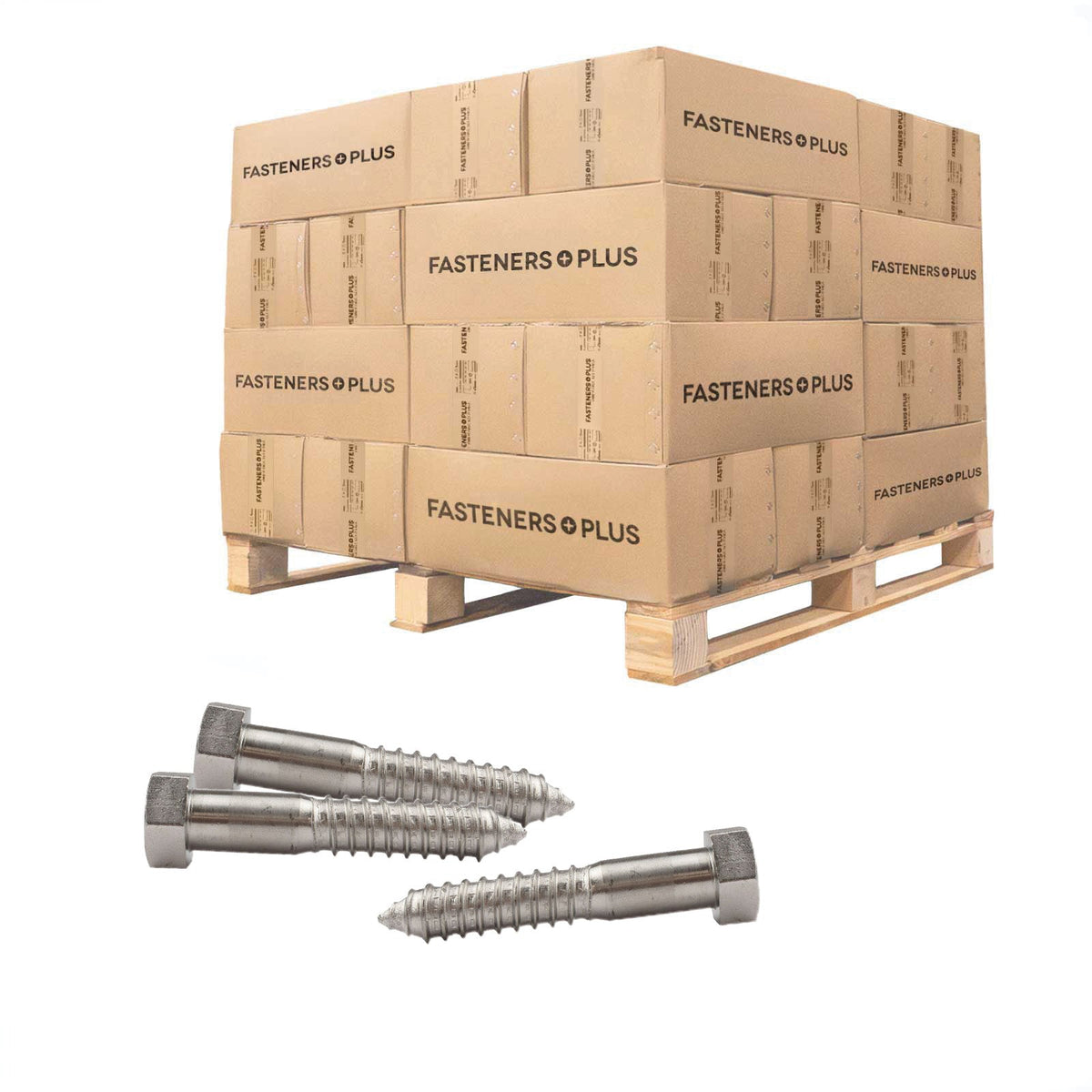 Conquest 3/4" x 4" Lag Bolt for Wood, Hex Head - 18-8 Stainless Steel, Qty. 2,250 - Pallet