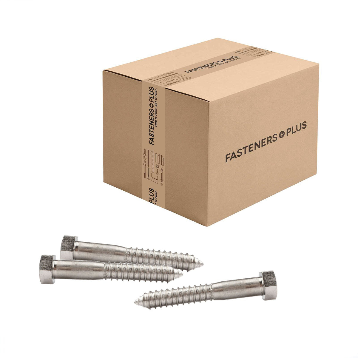 Conquest 3/4" x 5" Lag Bolt for Wood, Hex Head - 18-8 Stainless Steel, Qty. 40 - Carton