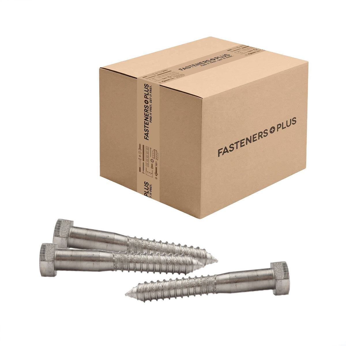 Conquest 3/4" x 6" Lag Bolt for Wood, Hex Head - 18-8 Stainless Steel, Qty. 40 - Carton