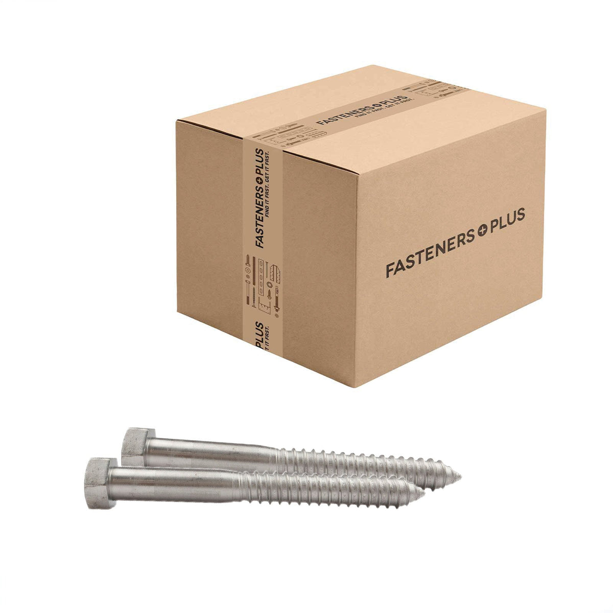 Conquest 3/4" x 7" Lag Bolt for Wood, Hex Head - 18-8 Stainless Steel, Qty. 30 - Carton