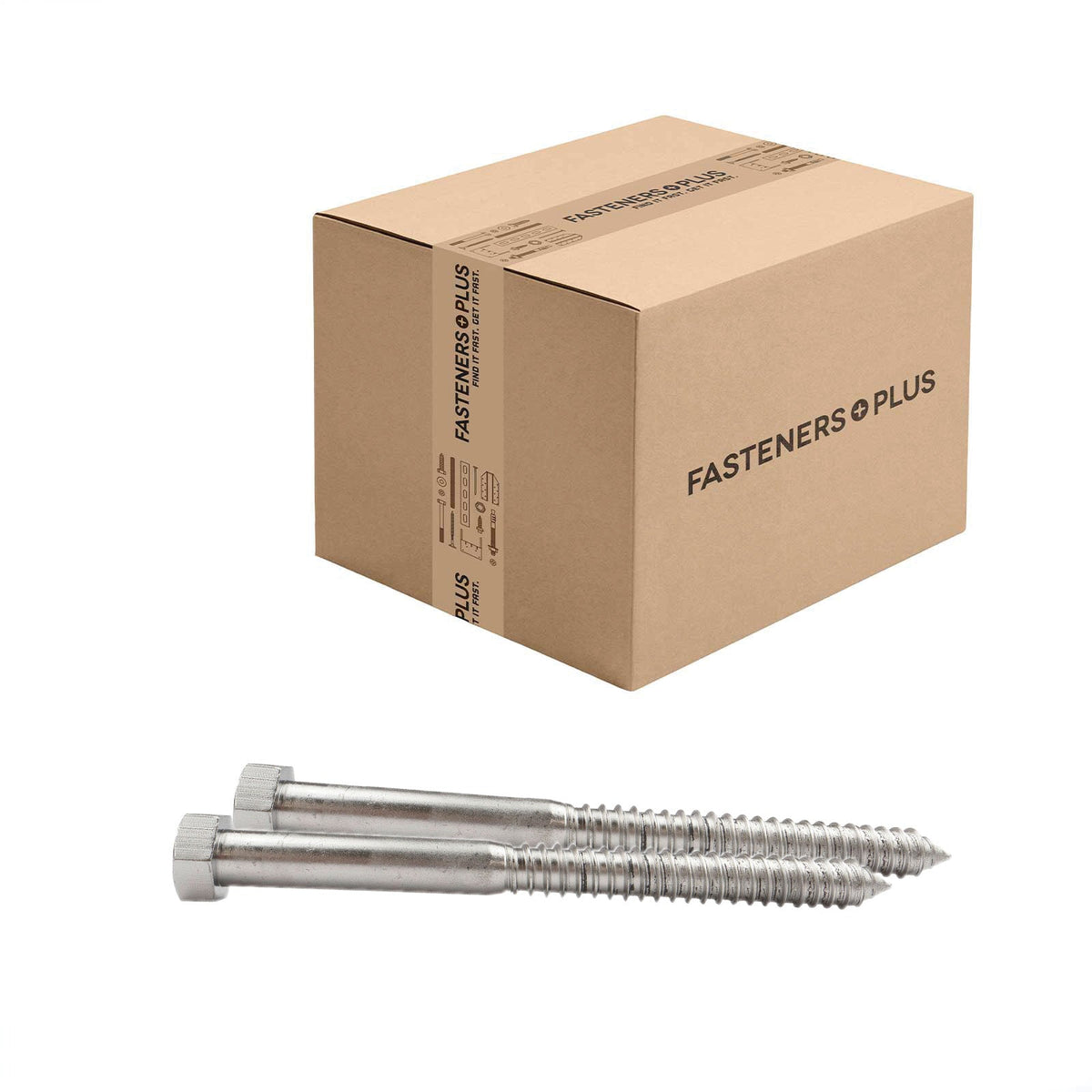 Conquest 3/4" x 9" Lag Bolt for Wood, Hex Head - 18-8 Stainless Steel, Qty. 25 - Carton