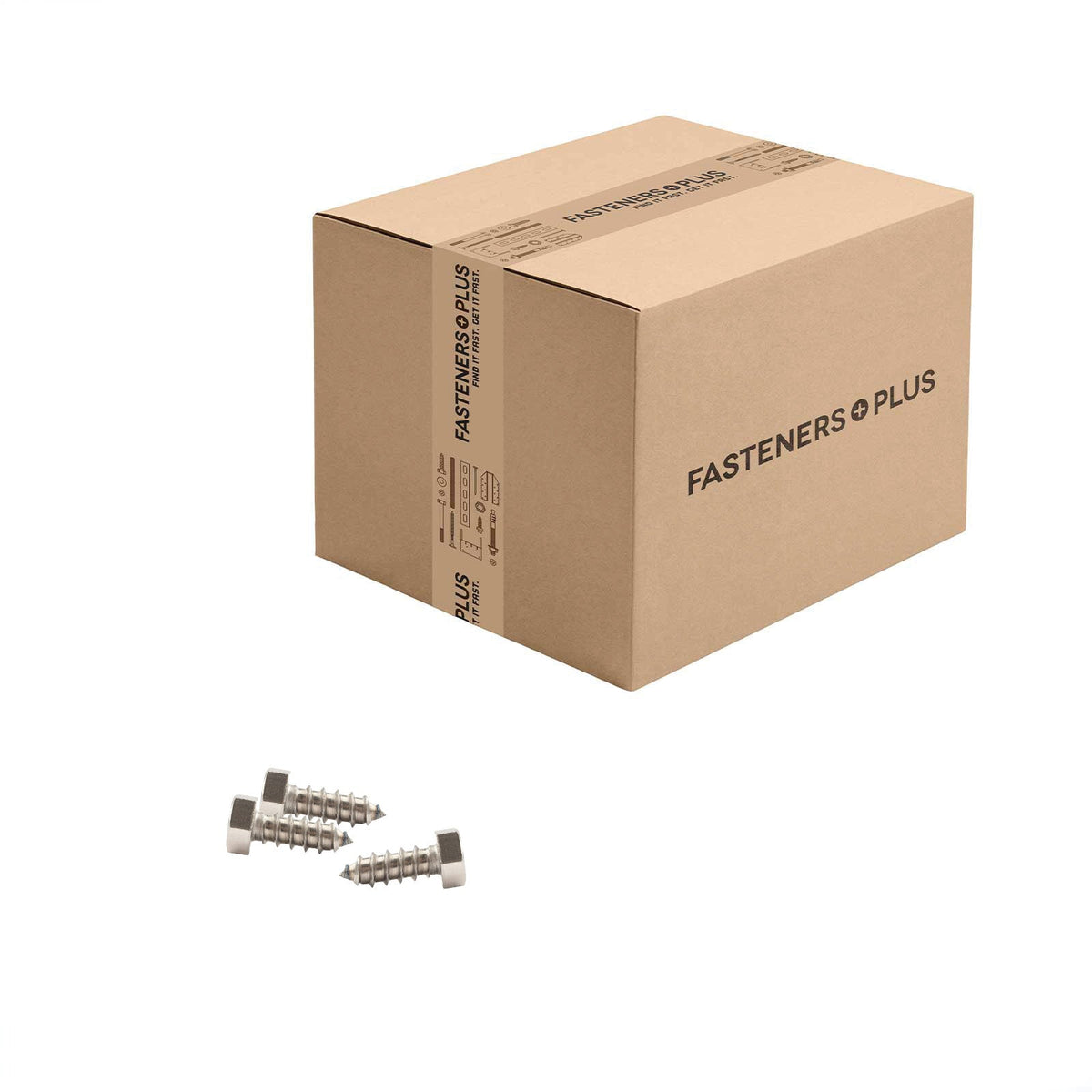 Conquest 3/8" x 1" Lag Bolt for Wood, Hex Head - 18-8 Stainless Steel, Qty. 700 - Carton