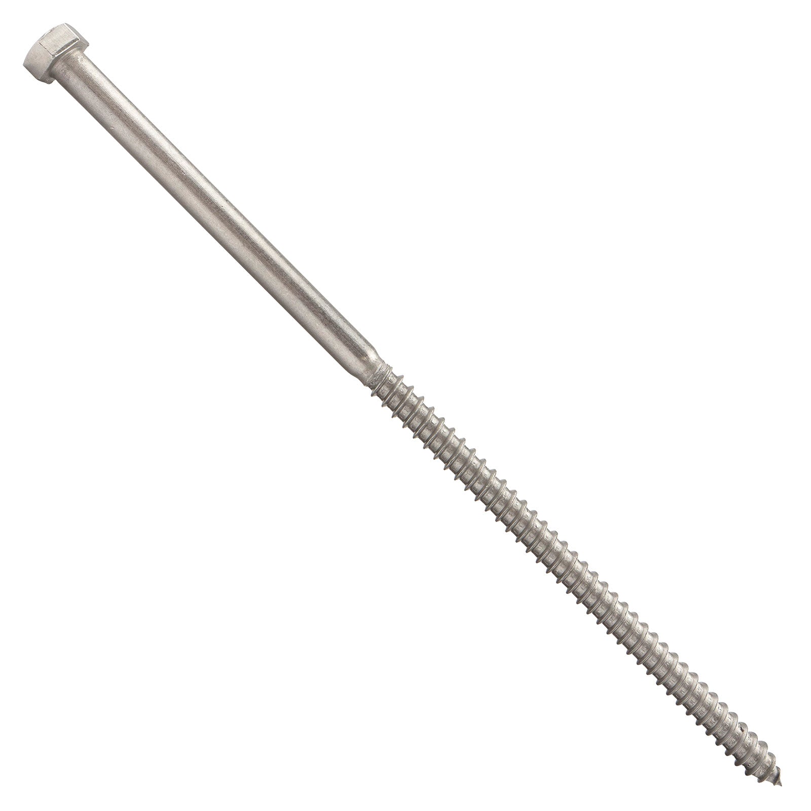 3/8"-7 x 10" Conquest Hex Head Lag Bolt for Wood - 304 Stainless Steel