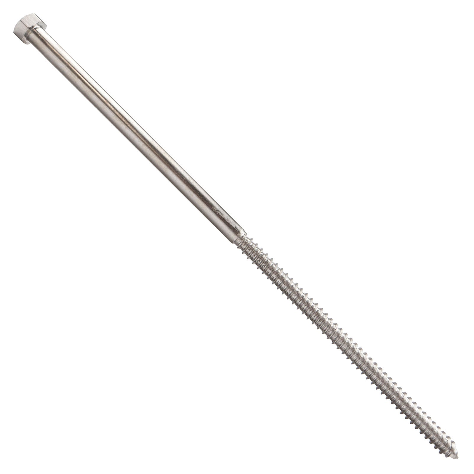 3/8"-7 x 12" Conquest Hex Head Lag Bolt for Wood - 304 Stainless Steel