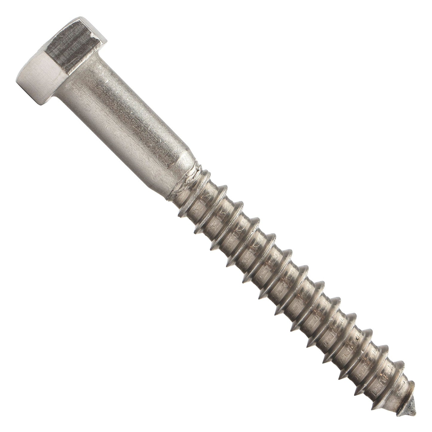 3/8"-7 x 3" Conquest Hex Head Lag Bolt for Wood - 304 Stainless Steel