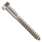 3/8"-7 x 3" Conquest Hex Head Lag Bolt for Wood - 304 Stainless Steel