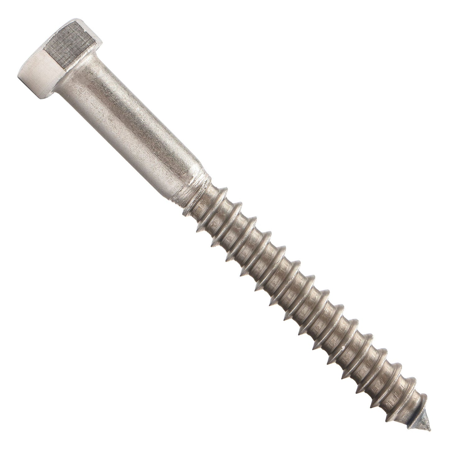 3/8"-7 x 3-1/2" Conquest Hex Head Lag Bolt for Wood - 304 Stainless Steel