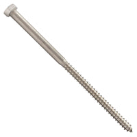 3/8"-7 x 7-1/2" Conquest Hex Head Lag Bolt for Wood - 304 Stainless Steel