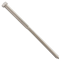 3/8"-7 x 7-1/2" Conquest Hex Head Lag Bolt for Wood - 304 Stainless Steel