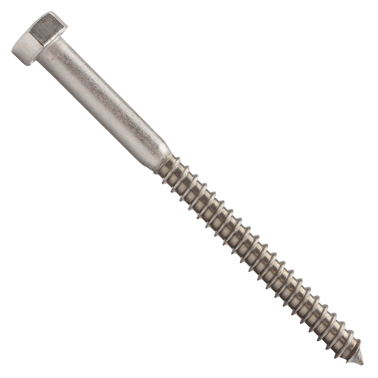 5/16"-9 x 4" Conquest Hex Head Lag Bolt for Wood - 304 Stainless Steel