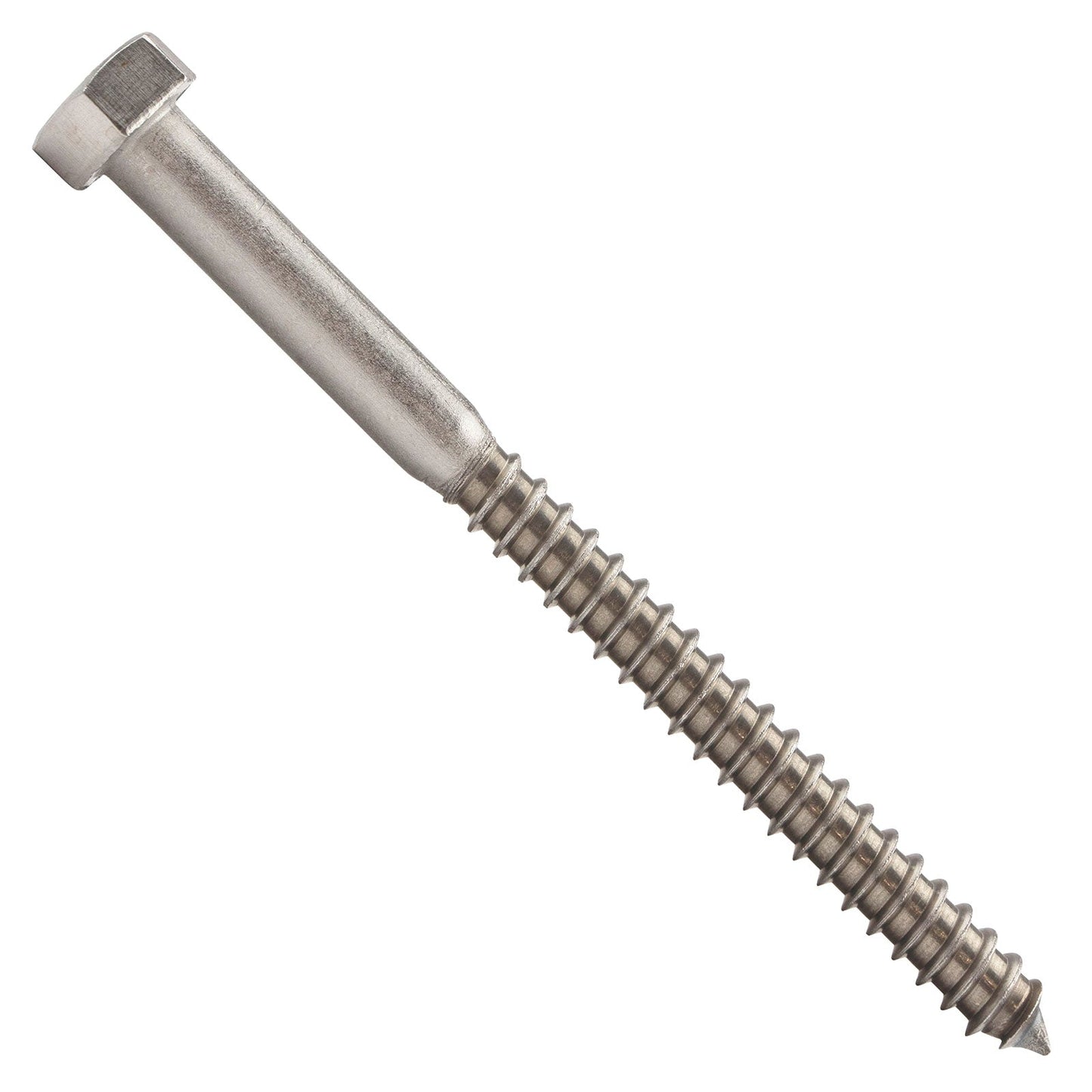 5/16"-9 x 4" Conquest Hex Head Lag Bolt for Wood - 304 Stainless Steel
