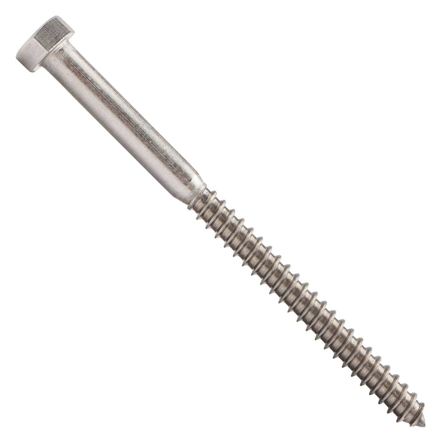 5/16"-9 x 4-1/2" Conquest Hex Head Lag Bolt for Wood - 304 Stainless Steel