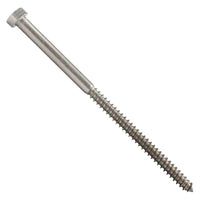 5/16"-9 x 6" Conquest Hex Head Lag Bolt for Wood - 304 Stainless Steel