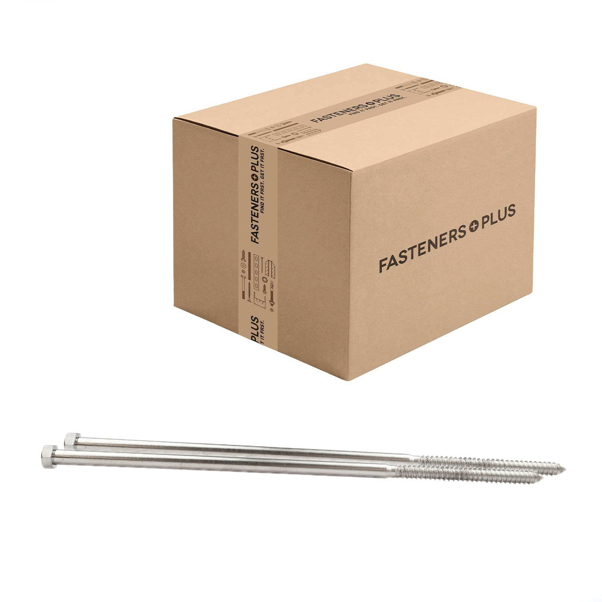 Conquest 5/8" x 20" Lag Bolt for Wood, Hex Head - 18-8 Stainless Steel, Qty. 15 - Carton