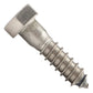 5/8"-5 x 2-1/2" Conquest Hex Head Lag Bolt for Wood - 304 Stainless Steel