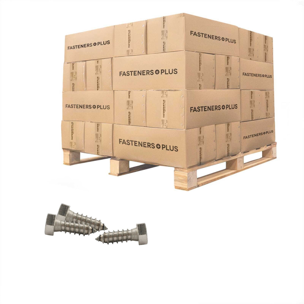 Conquest 1/2" x 1-1/2" Lag Bolt for Wood, Hex Head - 316 Stainless Steel - Pallet of 11,250