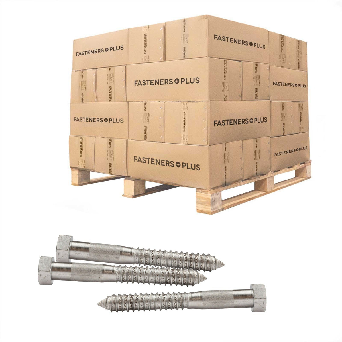 Conquest 3/4" x 6" Lag Bolt for Wood, Hex Head - 316 Stainless Steel - Pallet of 1,800